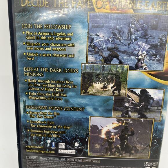 Lord of the Rings: The Two Towers (PS2, 2002) *CIB* - Tested - Picture 4 of 16